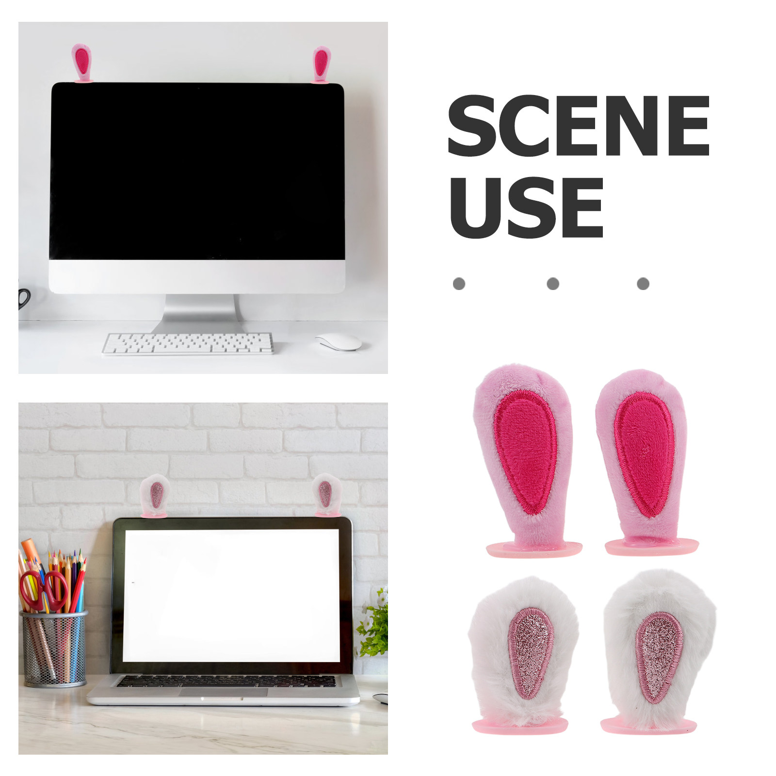 2Pairs Computer Monitor Decor  - đánh giá và giá Setup Desk Monitor