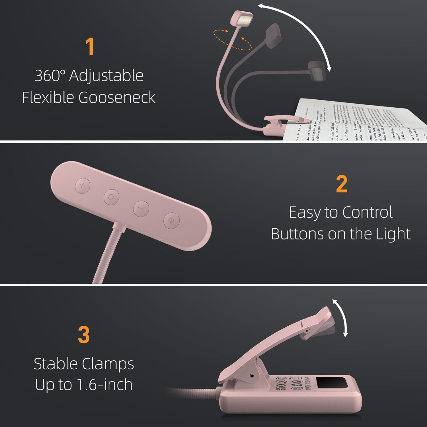 Reading Lamp Book Clamp Black/ - đánh giá và giá Desk Setup Lamp