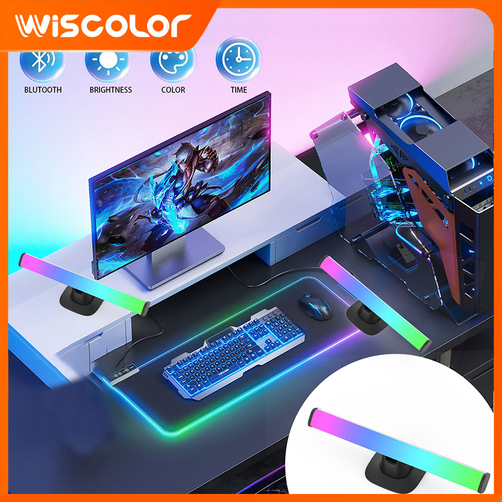 RGB LED Lights Bar Bluetooth S - đánh giá và giá Desk Setup With Tv