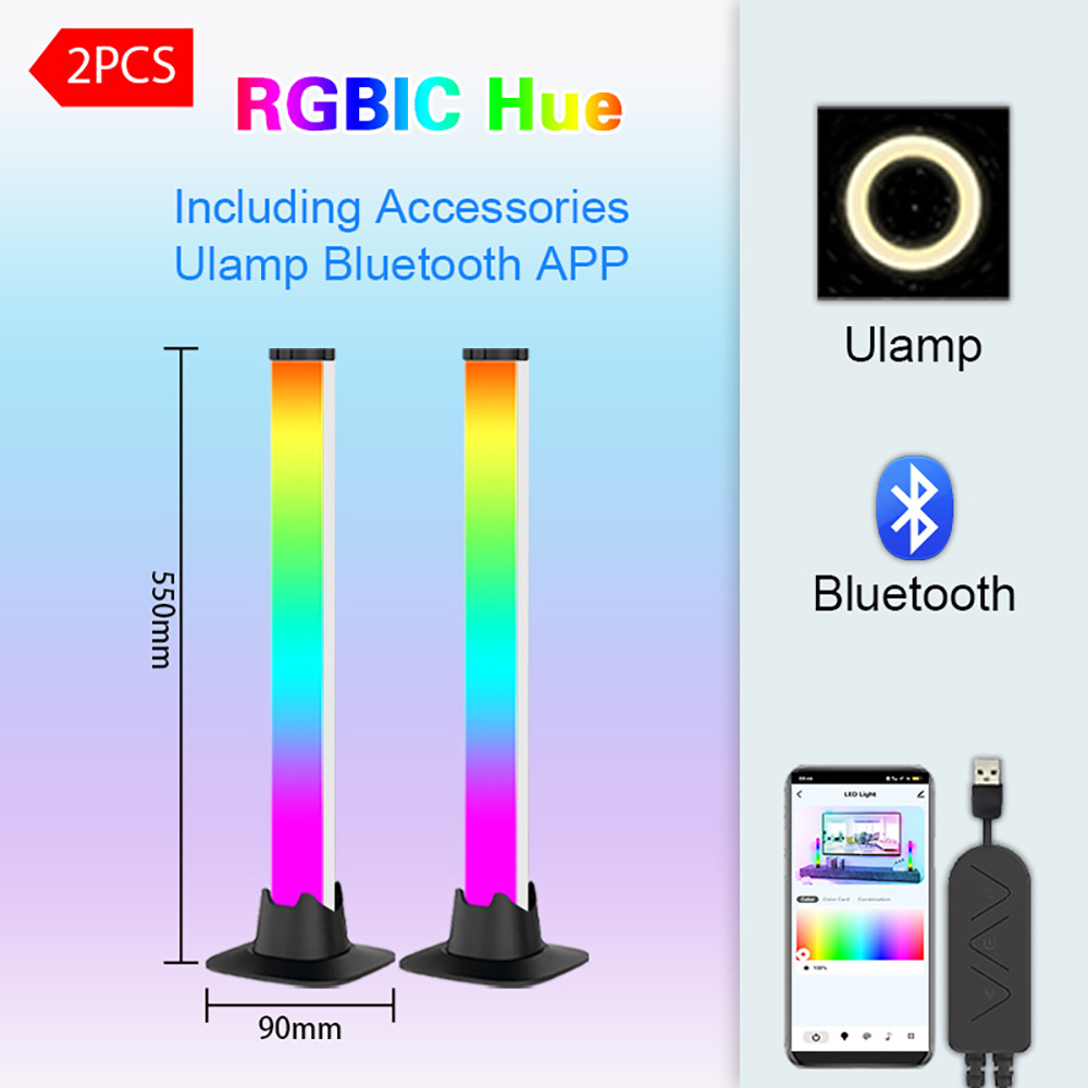 Desktop Setup RGB LED Lights B - đánh giá và giá Desk Setup With Tv