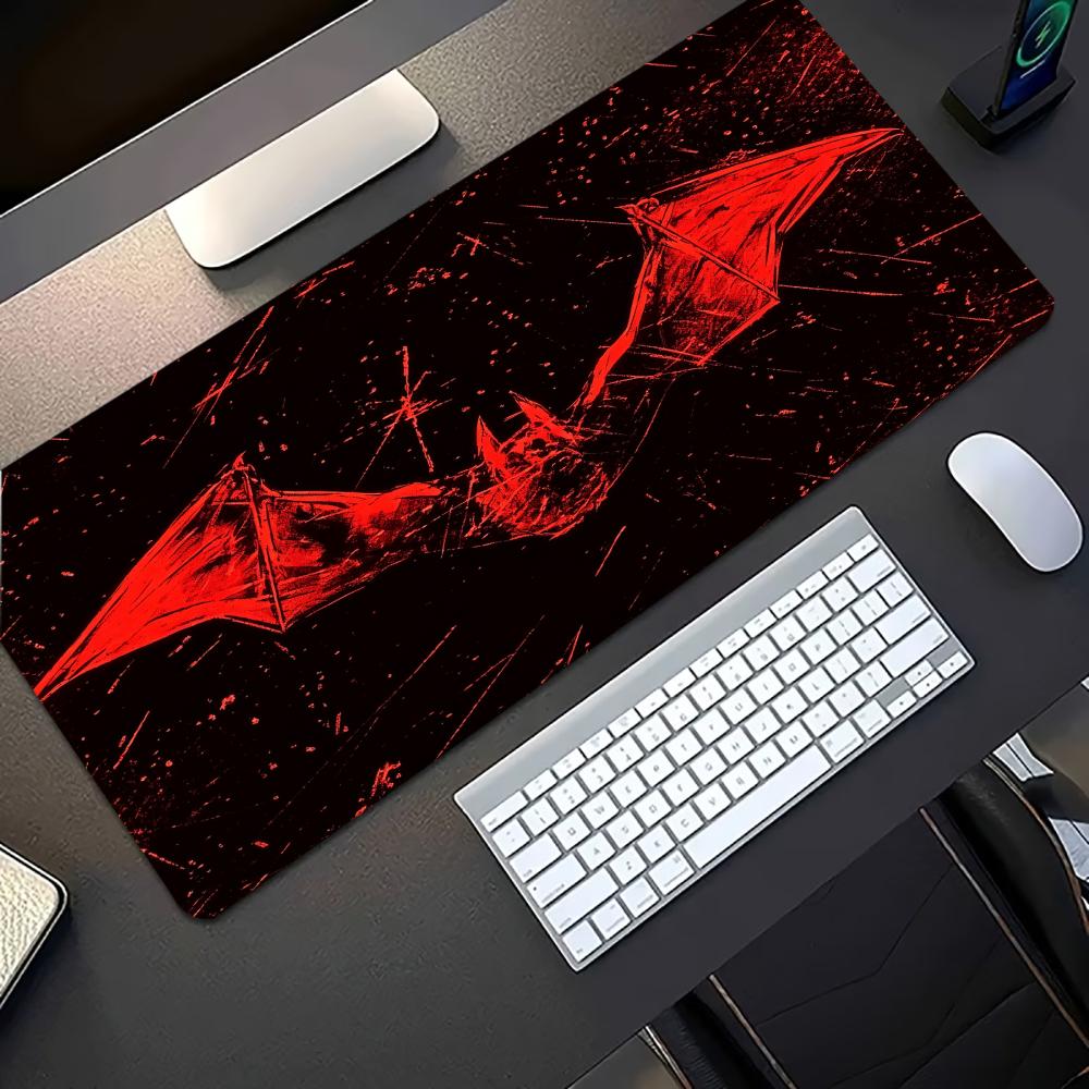 Dark Red Bat Pattern Large Gam - đánh giá và giá Desk Setup Pc And Laptop