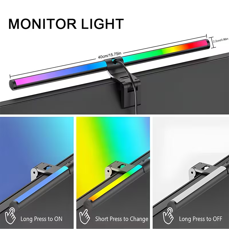 Monitor Light Bar RGB Lightbar - đánh giá và giá Setup Desk Monitor