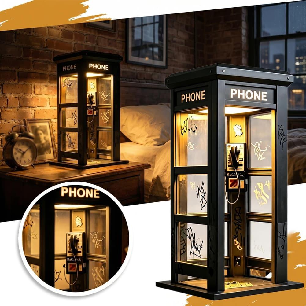 Retro Graffiti Phone Booth Tab - đánh giá và giá Desk Setup Lamp