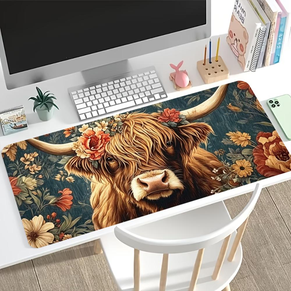 Vintage Highland Cow Floral Ga - đánh giá và giá Desk Setup Pc And Laptop