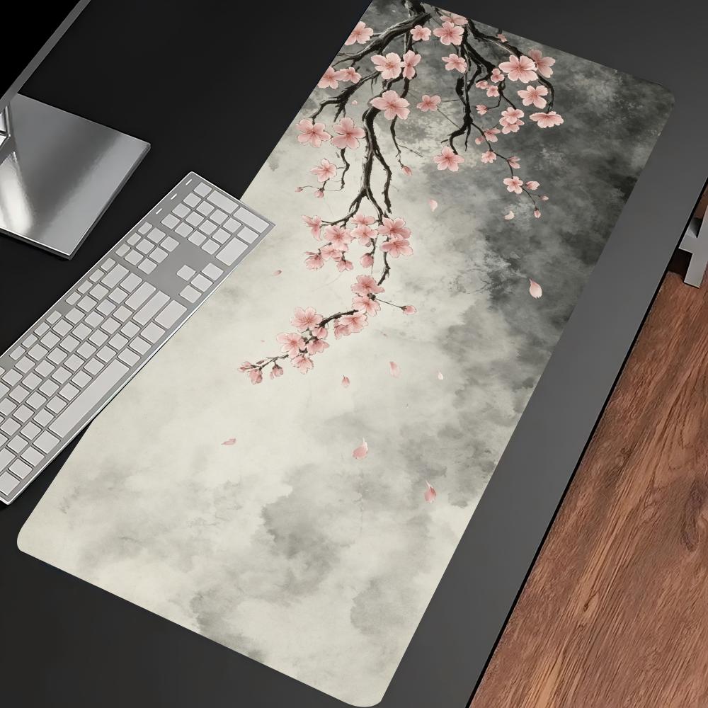 Plum Blossom Ink Art Extended  - đánh giá và giá Desk Setup Pc And Laptop