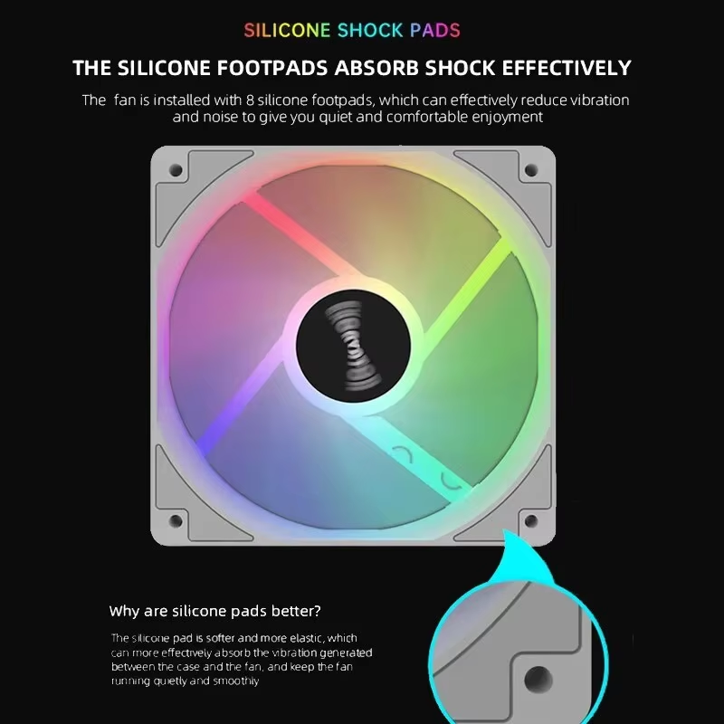 120mm PC Case Fan 12V RGB Cycl - đánh giá và giá Desk Setup Lamp