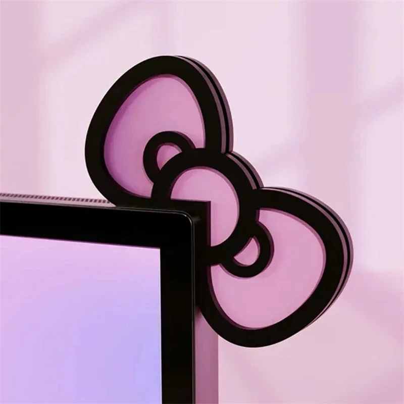 Kawaii Pink Acrylic Bow Monito - đánh giá và giá Setup Desk Monitor