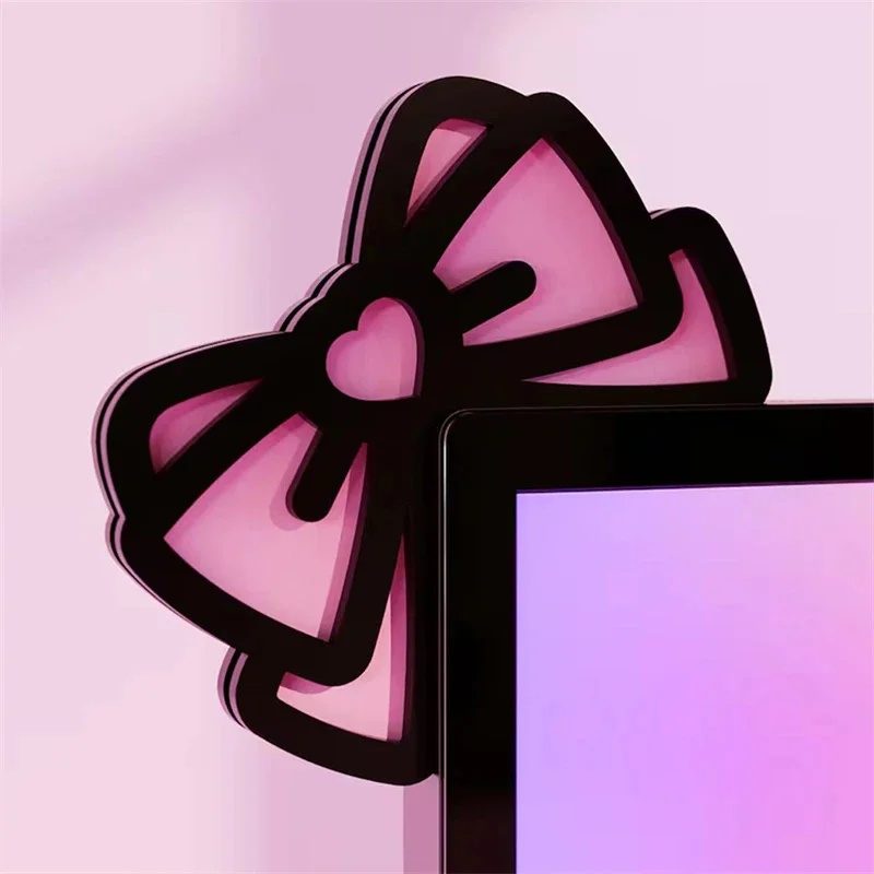 Kawaii Pink Acrylic Bow Monito - đánh giá và giá Setup Desk Monitor