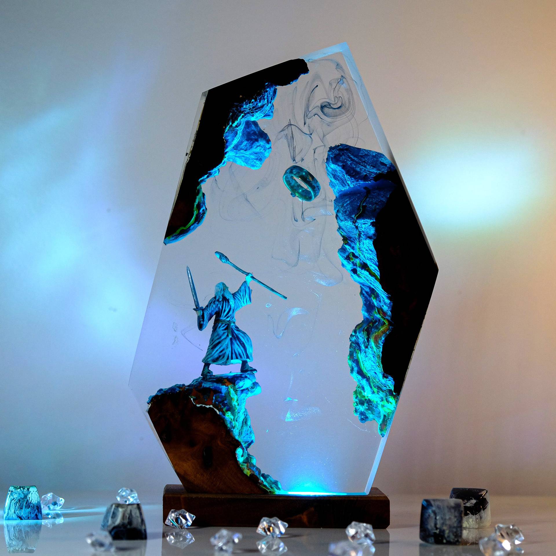 Movie Scence Figure Table Resi - đánh giá và giá Desk Setup Lamp