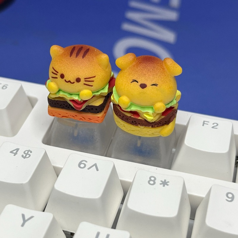 Cartoon Burger Cat Puppy Keyca - đánh giá và giá Desk Setup With Tv