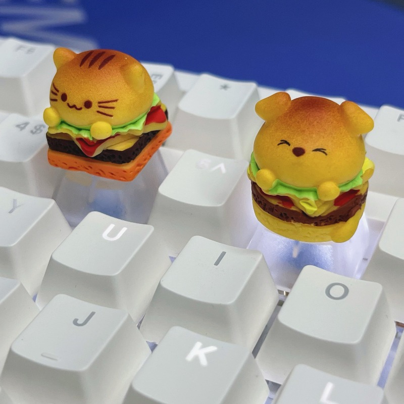 Cartoon Burger Cat Puppy Keyca - đánh giá và giá Desk Setup With Tv