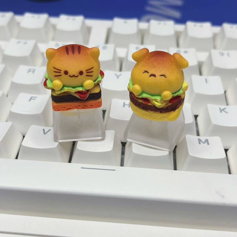 Cartoon Burger Cat Puppy Keyca - đánh giá và giá Desk Setup With Tv